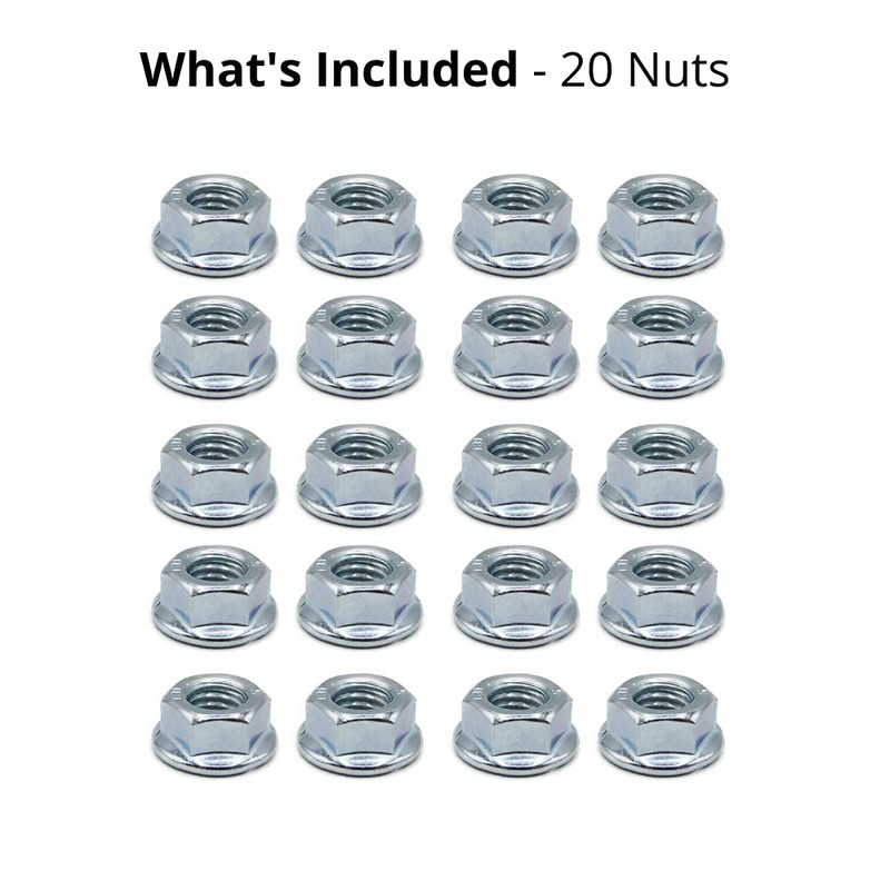 M8 Serrated Flange Hex Nuts - 8mm Steel (Pack of