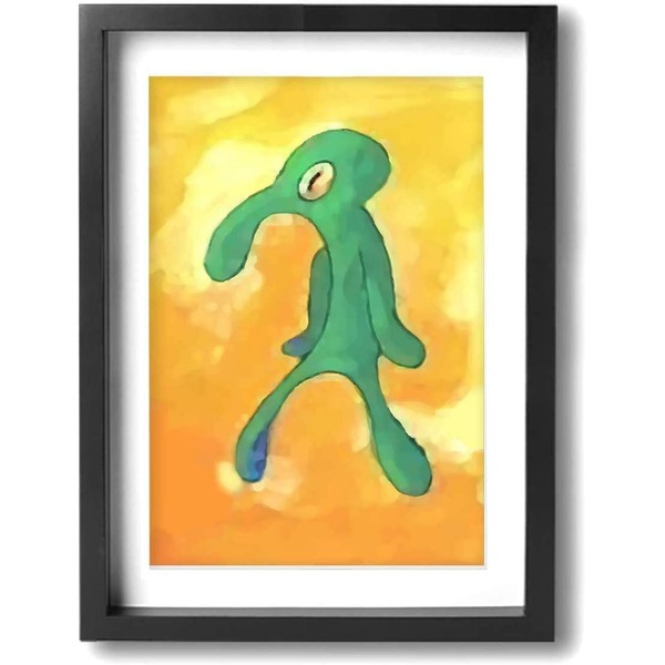 Bold And Brash Squidward Painting Wall Pictures Poster Bedroom Bathroom Funny Decoration Waterproof Canvas Pictures Gift 30 x 40 cm