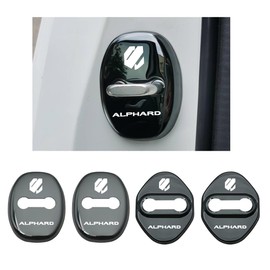 Haoshilianfa Fits Toyota New Alphard AGH40W AGH45W 40 Series (June 2023 and up) Door Striker Cover for Door Lock Cover Stainless Steel Cover Easy Installation Metallic Set of 4