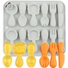 AIBOYA 12 Cavity Spoon Knife Fork Silicone Candy Molds