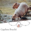 HUKKUN Capybara Bracelet Sterling Silver Capybara Bracelet Capybara Jewellery Gifts