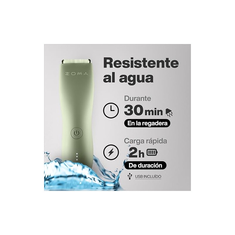 ZOMA | Rasuradora Eléctrica Hombre Corporal Íntima - Verde