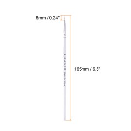 HARFINGTON 50pcs Detail Paint Brushes 6mm Pointed Tip 165mm Length Nylon Hair Miniature Painting Brush for Watercolor Oil Acrylic Painting(0#), White