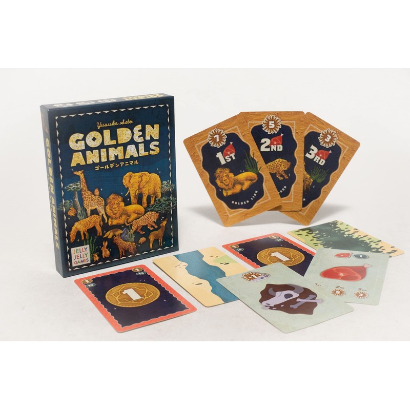 JELLYJELLYGAMES Golden Animals 2-4 Player Card Game Competition