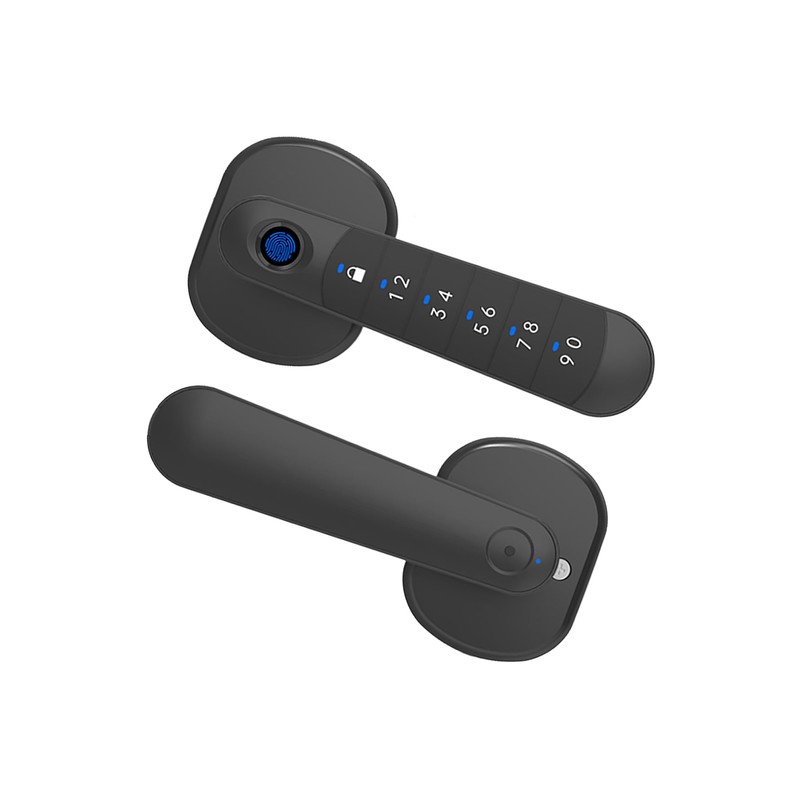 Smart Fingerprint Door Handle, Keyless Entry Biometric Lock with Passcode