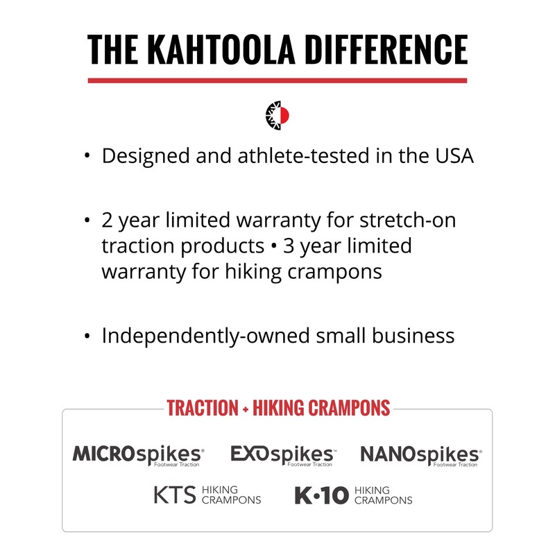 Kahtoola NANOspikes Footwear Traction for ICY Winter Road Running &