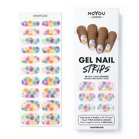 MOYOU LONDON Semi Cured Gel Nail Strips - 20 Pcs. Nail Wraps for Salon-Quality Manicure - Works with Any UV Lamp - Easy to Apply, Trim, & Remove Gel Stickers