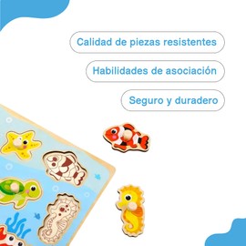 AB Gee abgee 921 TY856 EA Wooden Marine Puzzle 11pce, red