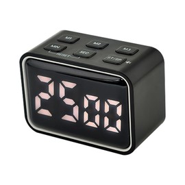 ZCTIMYI Digital Mini Timer Rechargeable Led Display, Count Down/Up Timer with ON/Off, 3 Preset Memory Times Loud Alarm Desk Timer for Kids Classroom Office Kitchen Cooking, Black