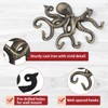 BIMUYI Cast Iron Octopus Hook, Decorative Key Holder, Antique Coat