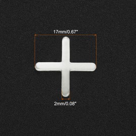 sourcing map 100pcs Tile Spacers 2.5mm Hard Plastic Cross Tiles Leveler Spacer Installation Ceramic Spacing Clips for Wall Floor