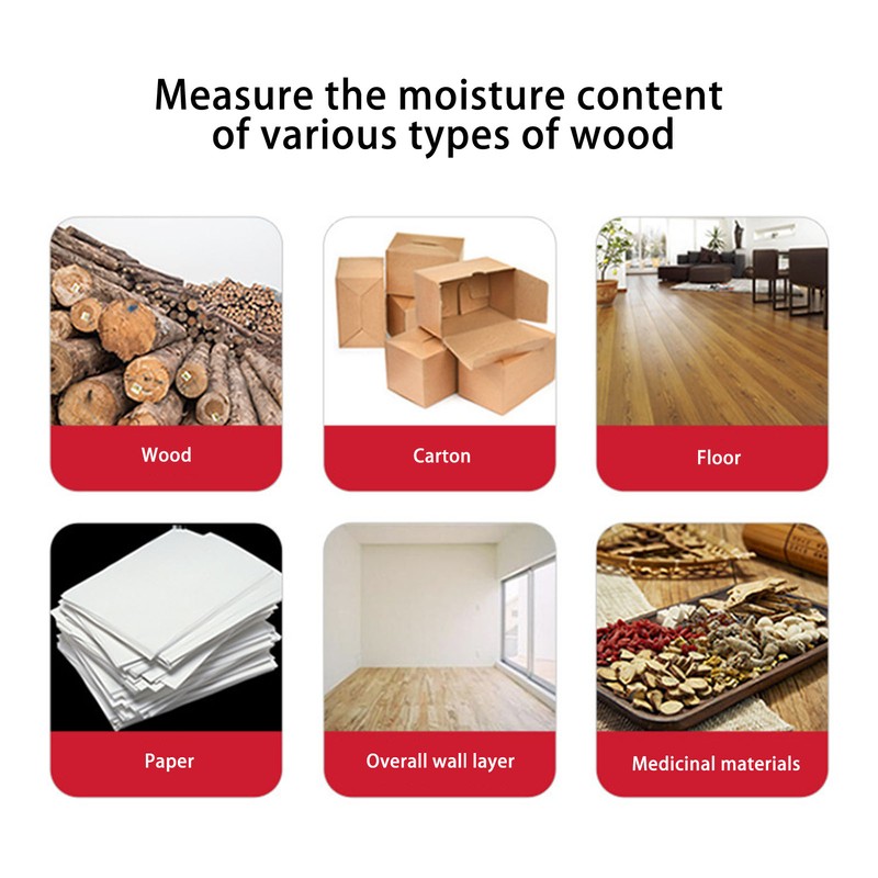 Digital Wood Moisture Meter ABS Wood Humidity Tester Light Weight