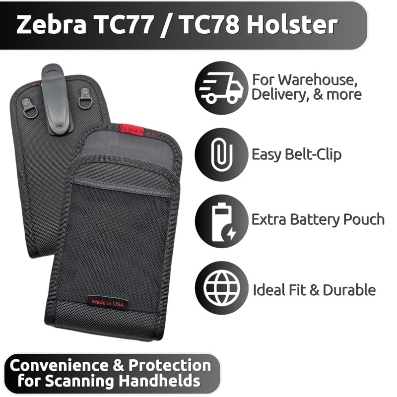 Holster for Zebra TC77 / TC78 Android Barcode Scanner Handhelds