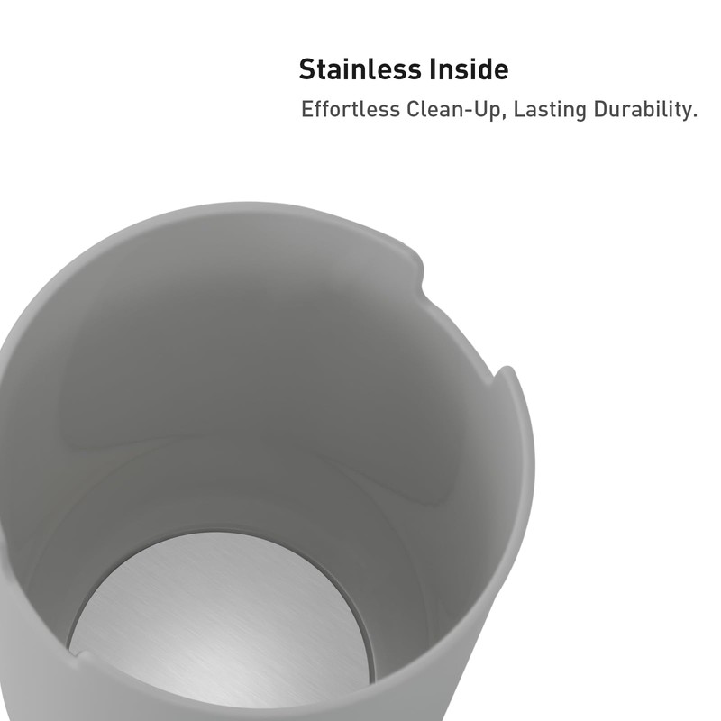 EKO Mini Desk Trash Can with Swing-Top Lid 0.4 Gallon