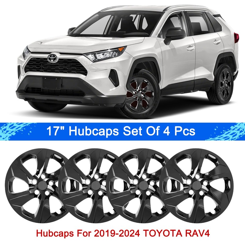 WEISIGAO Wheel Hubcaps Compatible with Toyota RAV4 2019-2024; 17 inch