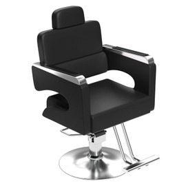Salon Chair for Hair Stylist, Barber Chair with Heavy Duty Hydraulic Pump, Stylist Chair 360 Degrees Rolling Swivel Spa Beauty Equipment for Hair Stylist, Silver