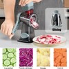 Rotary Cheese Grater Shredder with Handle Handheld Round Mandoline Vegetable
