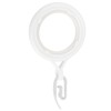 SEUNMUK 50 Pack White Curtain Rings and Hooks, 28mm Plastic