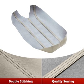 KBH Center Console Armrest Cover Replacement for Acura RDX 2007 2008 2009 2010 2011 2012, Vinyl Leather Middle Console Skin Upholstery, Anti-Scratch, Tan