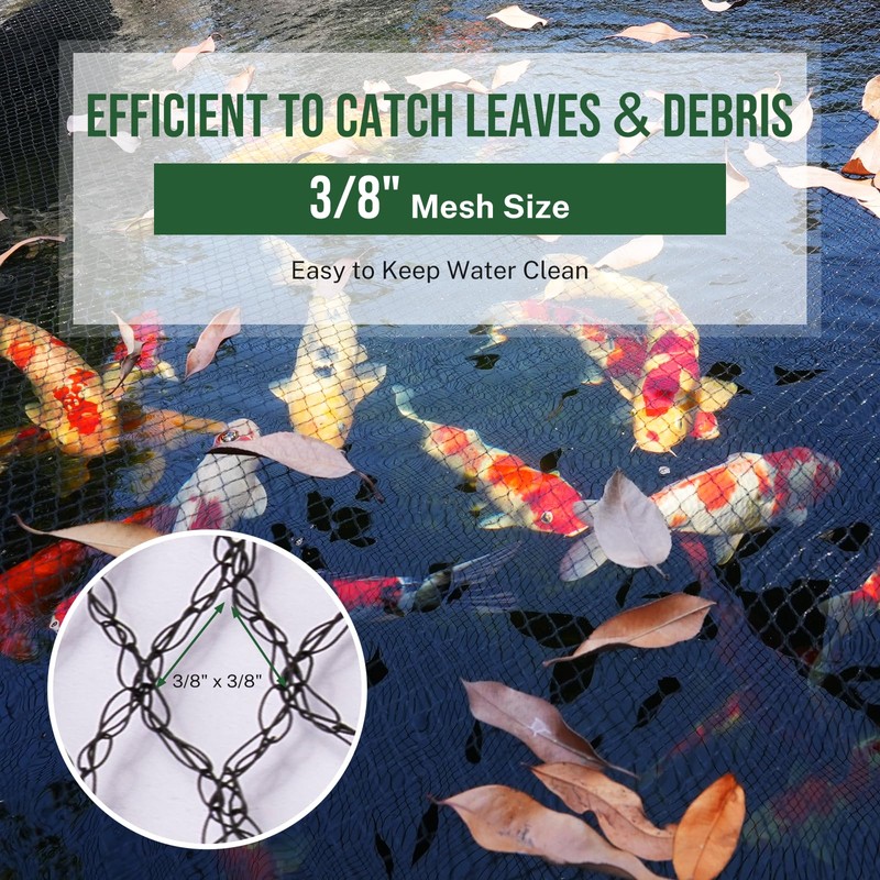 Pond Netting for Koi Ponds, 7 x 10ft Koi Pond