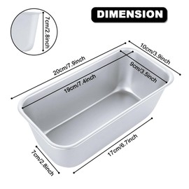 AKOLAFE 4 Pack Aluminum Loaf Pans 8x4 Inch Banana Bread Pan for Homemade Bread Loaf Pan for Baking Bread Tins for Baking Loaf Pans for Oven Sourdough Bread Baking Pan Metal Sandwich Loaf Bread Pans