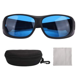 Indoor Hydroponics LED Grow Room Glasses, Safety Glasses Goggles,Anti Fog,Block UVA, UVB, UVC with Glasses Case,LED Optics Eyewear Safety Accessories,for Prevent Eye Burns