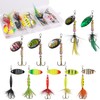 Trout Lures Spinner Baits Fishing Lures, 10pcs Bass Trout Salmon