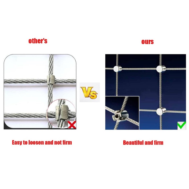Cross Cable Clips, 10 Pieces Cross Wire Rope Clip Stainless