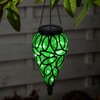 Solar Hanging Lantern Outdoor Lights, Tear-Shaped 15 LEDs Cool White