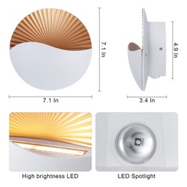 XEYOU 12W Modern Wall Sconce Light Up Down LED Wall Lamp Waterproof IP65 Aluminum Indoor LED Wall Light for Bedroom Living Room Bathroom Corridor Porch Stairs