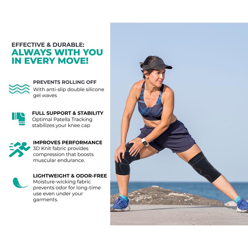 MODVEL Knee Support Set for Men and Women, Breathable Knee