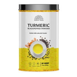 Turmeric Curcumin Powder with Black Pepper - Turmeric Latte Mix with Turmeric Curcumin, Black Pepper - Golden Milk Instant Drink Mix Powder