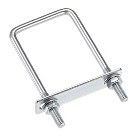 TA-VIGOR M8 Square U-Bolts, 70mm Inner Width 160mm Length Steel U-Bolts with Nut, Plate, Washer for Attaching Piping Conduit Cable Tube Brackets Boat Trailer