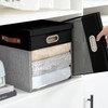 Roobyl Fabric Storage Cubes with Clear Windows and Lids, 13''
