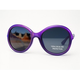Kids Sunglasses, Purple Frame with Floral Design, 100% UV Protection