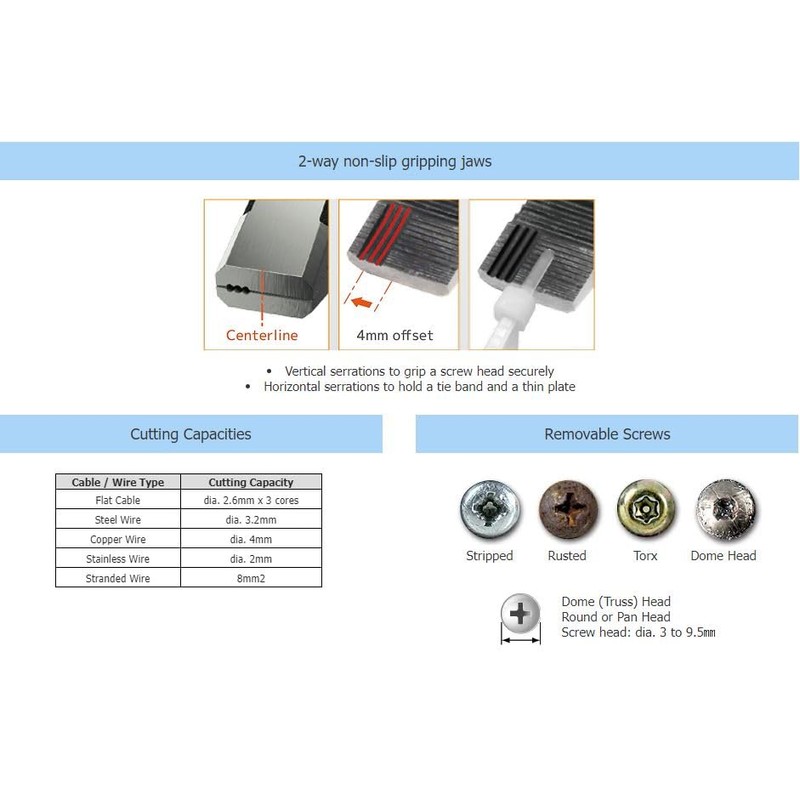 VAMPLIERS 9" Side Cutting Linemans Pliers with Crimper. Made in