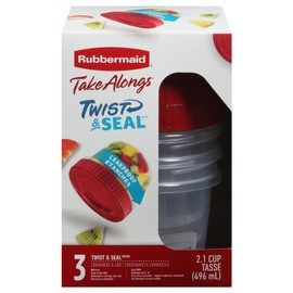 Rubbermaid, Take Along Twist&Seal 2CP, 3 Count