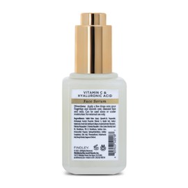 Findley Vitamin C & Hyaluronic Acid Face Serum | Revitalizing & Brightening | Healthier Skin & a Youthful, Radiant Glow (2 Fl Oz)