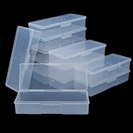Clear Nail Tool Storage Box with Labels - 12 Piece Set
