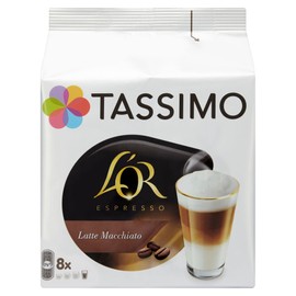 Tassimo L'OR Latte Macchiato Coffee Pods (16 pods, 8 servings)