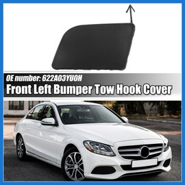 VekAuto Front Left Side Bumper Tow Hook Cover Towing Eye Cap Fit for Nissan Sentra 2016-2019 622A03YU0H - Pack of 1 Black Auto Accessories