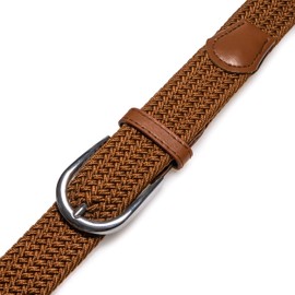 RBOCOTT Elastic Belt Braided Belt Mens Belt Stretch Woven Belt Black Belt Brown Belt for Women(125cm)