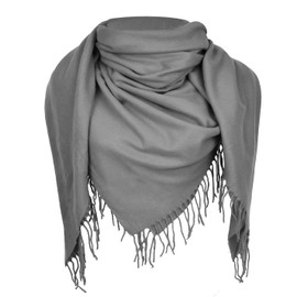 Glamexx24 Women's Warm Autumn Winter Shoulder Scarf with Fringes Cotton Scarves and Scarves Men's Wrap Scarf Winter Scarf, lightgrey
