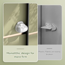 SAFELON 2 PCS Baby Safety Sliding Window Lock, Childproof Sliding Closet Door Locks, Easy to Install & No Drill Needed(Grey)