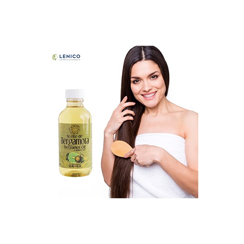 Aceite de bergamota 120 ml marca Lenico Estimula Crecimiento Cabello,Barba