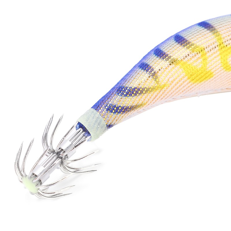 10Pcs Hard Bait Squid Jig Fishing Lure Octopus Wooden Shrimp