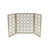 Christopher Knight Home Koda Modern Three Panel Iron Firescreen, Gold