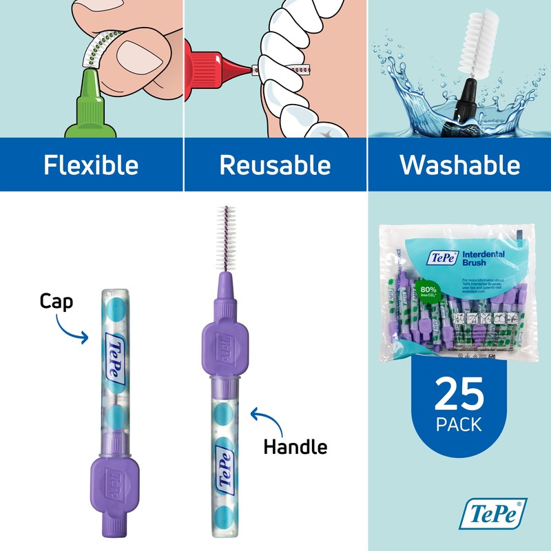 Tepe Purple Interdental Brush 1.1mm 25 Pack