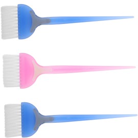 Ipetboom 3pcs Hair Coloring Comb for Home Hair Dyeing Ergonomic Handle with Flexible Brush Head for Smooth Application and Treatment Tools Random Color