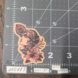 Small Beautiful Flapper Girl Adult Humor Sticker For Guitar Toolbox Ect. Mat100a